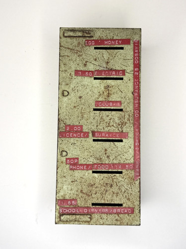 Vintage rusty green savings - vintage,