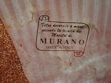 Centrotavola in vetro Murano, anche uso natalizio, con sole dorato