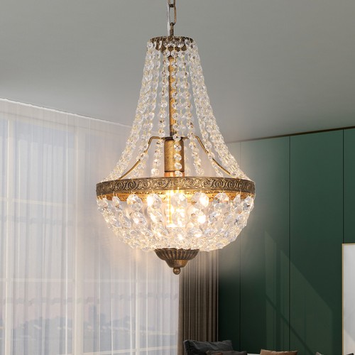 Lampadario cristallo e27 led - cristallo,