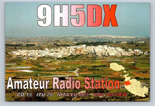 Radioamatore qsl 9h5dx malta - 9h5dx,