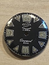 RARO vintage Orologio subacqueo Enicar Sea Pearl 600 quadrante super compressore e cristallo!