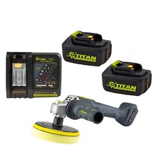 Lucidatrice Auto Rotativa a Batteria 21 V Titan Professionale con 2 Batterie