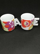 TAZZINA CAFFÈ BAR TAZZA VINTAGE ANNI 80 A E PIATTO COLLEZIONE ESPRESSO CUPS