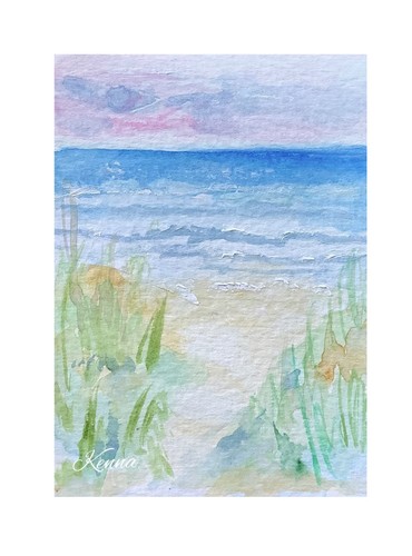 Aceo kenna gouache painting - by,