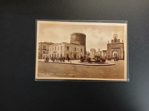 Cartolina seppia bitonto - cartolina,