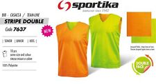 CASACCHE SPORTIKA Mod. STRIPE DOUBLE Fratino Pettorina Casacca Training Calcio