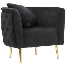 Poltrona Velluto Nero