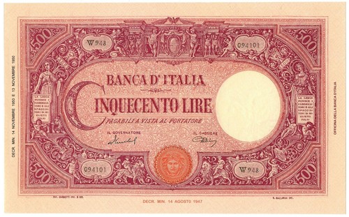 Lire 500 medusa 1950 - 500, (