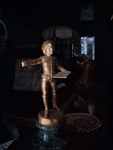 Scultura bronzo dorato firmata - scultura,