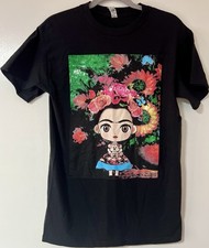 Frida Kahlo TShirt nera taglia