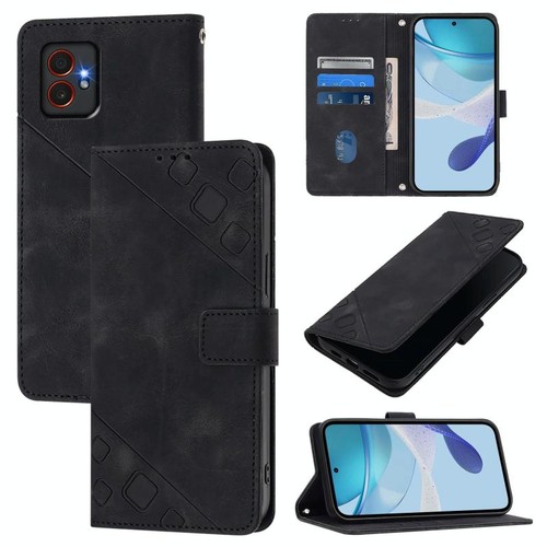 Custodia pelle goffrata - , nera