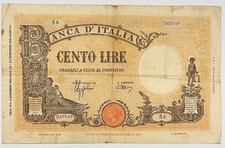 100 lire grande B fascio 09 12