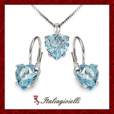 Parure Cuori Acquamarina