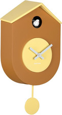 Grato - Orologio Da Parete a Cucù Con Pendolo Oscillante (Giallo Ocra E Giallo T