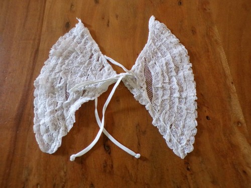 Jabot ancien dentelle tulle - ancien,