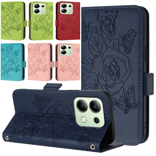 Leather rose wallet phone - leather,