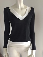 TWIN SET PENNYPULL NOIR ET BLANC TS