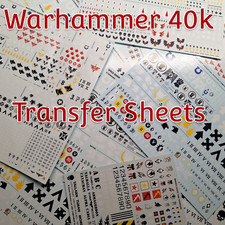 Transfer Sheets Warhammer 40k selezione singola decalcomanie multilisting
