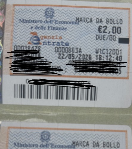 Marca bollo euro - da,