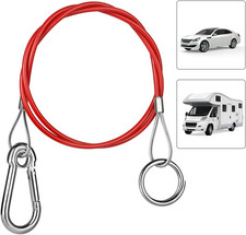 Cavo Sicurezza Rimorchio 1 mt Caravan Carico Rottura 150 Kg Acciaio Inox Freno