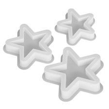  3 Pcs Stampo Silicone Stella Per Candele Stampi Caramelle Gommose