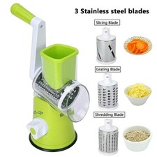 AFFETTATRICE MANUALE AFFETTA A SPIRALE  TAGLIA VERDURE 3 IN 1 CUCINA GRATTUGIA 