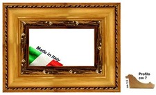 Cornice in Oro lucida modello a rovescio per quadri,foto,stampe - Spessore cm 7