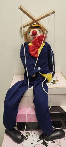 Marionette pagliaccio legno e - pagliaccio,