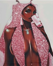 Maxi abito rosa glitter