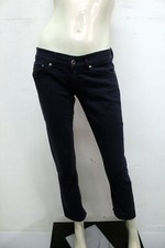 Dondup Dionis Donna Pantalone Taglia 42 Jeans Blu Pant Pants Regular Logo Woman