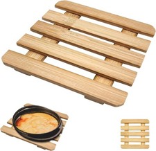 Sottopentola in Legno di Bambù Resistente al Calore Tappetino da Tavolo Padelle