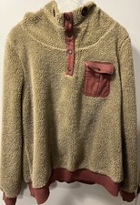 Wanakome Pullover donna XXL Fay collo a scatto sherpa con cappuccio (senza coulisse)