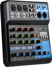 Mixer per Schede Audio Multifunzione a 5 Canali, Mixer per Registrazione Live DJ