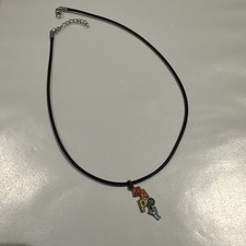 Collana corda nera happy - in,