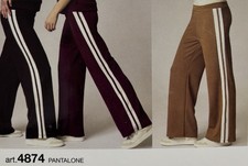 PANTALONE JADEA CON BANDE LATERALI ART.4874 PANTALONE A PALAZZO TUTA COMFORT