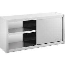 Pensile In Acciaio Inox Con Ante Scorrevoli Da Cucina 120x45 Cm Armadietto Inox