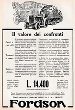 PUBBLICITA' 1928 FORDSON TRATTORE CAVALLI VAPORE FORD MOTOR ITALIA TRIESTE 