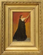 Domenico Morelli (1823-1901) Figura Di Donna -Olio Su Tavola-Esposto-Pubblicato