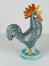 Statua In Ceramica Italiana Anni ‘60 Figura “Gallo” Scultura Policroma Smaltata
