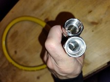 Tubo flessibile gas Metano e GPL acciaio inox rivestito 1/2'' FF cucina 100 cm