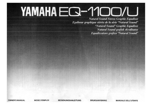 Yamaha 1100 manuale d - eq-1100/u,