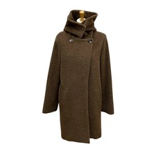 Cappotto shaggy con cappuccio