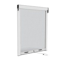 Zanzariera verticale a molla Z30 in kit da taglio Bianco 9010