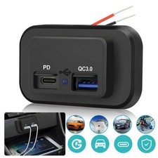 PD Tipo C Porta USB Auto Caricatore Rapido Presa Alimentazione Pannello Montaggio Accessori