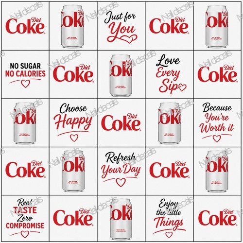 Decalcomanie unghie dieta coca - unghie,
