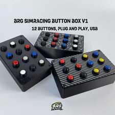 BRG Simracing Button Box V1, 12 Buttons, Plug and Play, Usb