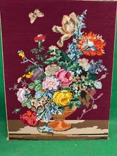 made in france epoca ricamo quadro mezzo punto natura morta