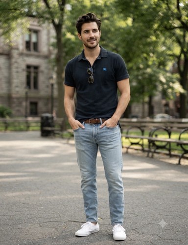 Polo uomo burberry brit nera - polo,