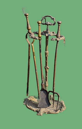 Antico set camino bronzo - antico,