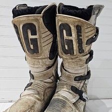 Stivali da motocross Gaerne SG10 bianchi taglia 14 US Racing Big G *LEGGI*